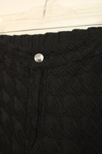 Johnny Was Biya Black Textured Wide Legs Pants | S