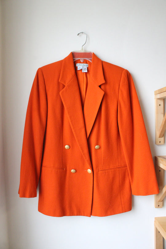 Stephanie Andrews Vintage Wool Orange Blazer | 10