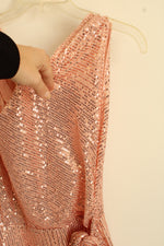 Grace Karin Pink Sequin Wrap Dress | XL