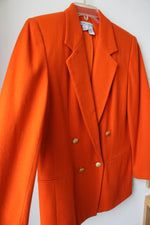 Stephanie Andrews Vintage Wool Orange Blazer | 10