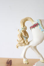 Vintage Carousel Horse Floral Statue