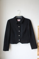 Pendleton Vintage Black Wool Cropped Jacket | M Petite