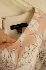 New Madison Leigh Pastel Pink and Gray Textured Floral Dress | 12