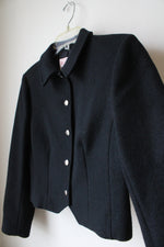 Pendleton Vintage Black Wool Cropped Jacket | M Petite