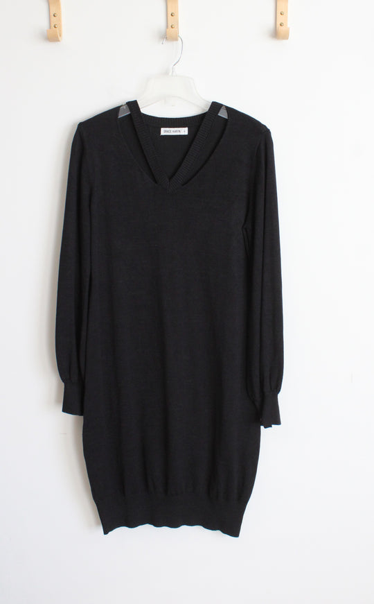 Grace Karin Black V Neck Dress | XL