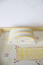 Temptations By Tara Old World Yellow Taco Holder Tray & Mug Set