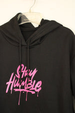Shein Stay Humble Black Hoodie Sweatshirt | M