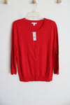 New York & Co. Red Knit Cardigan | XL