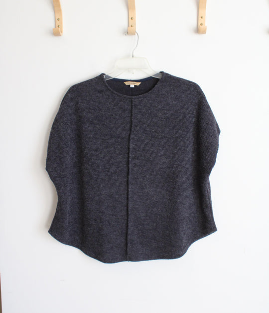 Windhorse Gray Knit Poncho Top | O/S