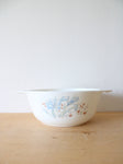 Pyrex England Blue Iris White Small Baking Dish