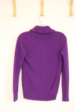Ralph Lauren Purple Shawl Collar Sweater | S