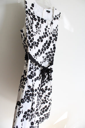 NEW Talbots Black White Floral Dress