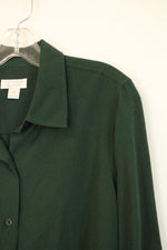 Christopher & Banks Hunter Green Button Down Shirt | M