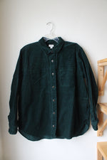 J.Crew Emerald Green Corduroy Button Down Shirt | L