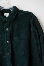 J.Crew Emerald Green Corduroy Button Down Shirt | L