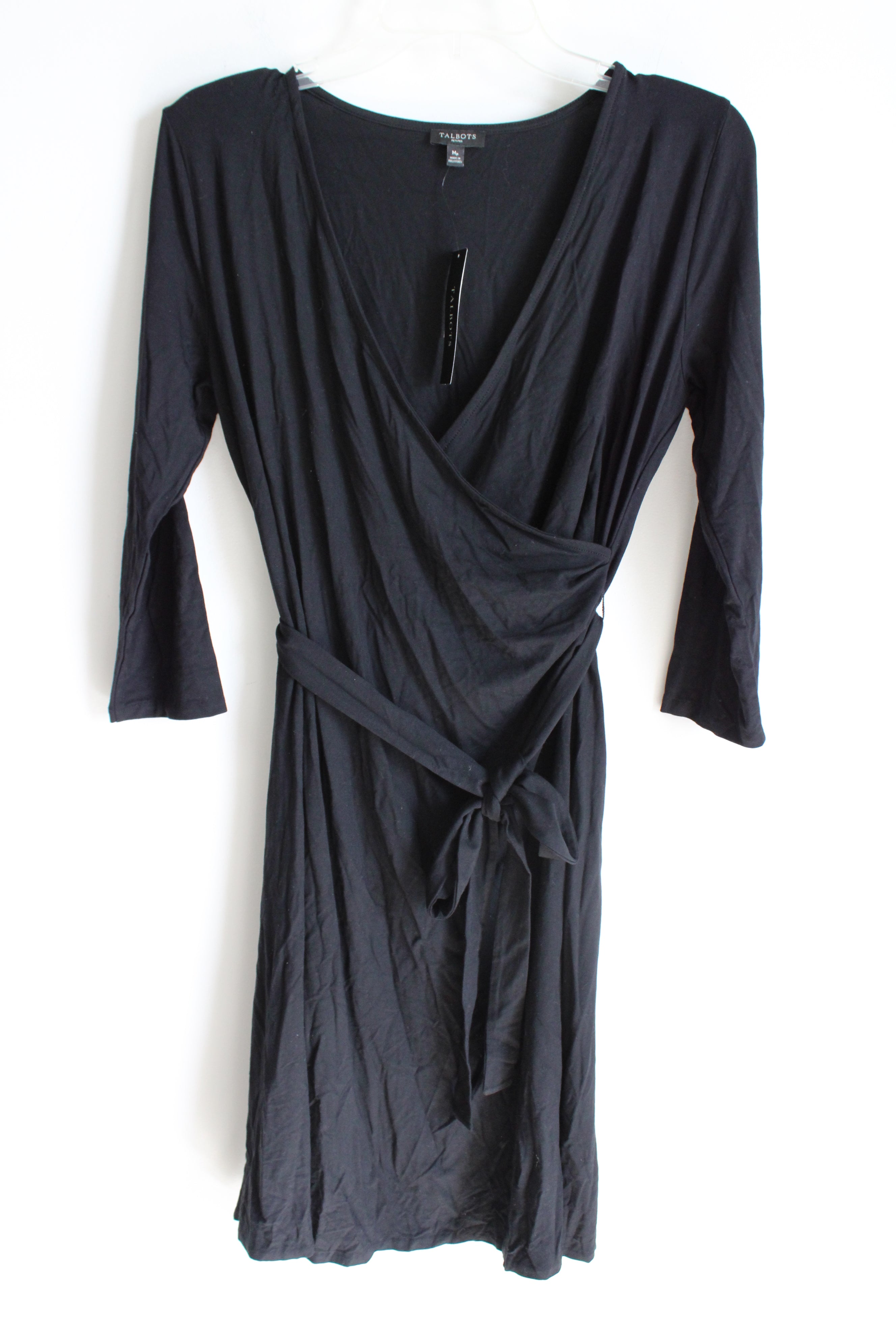NEW Talbots Black Wrap Dress