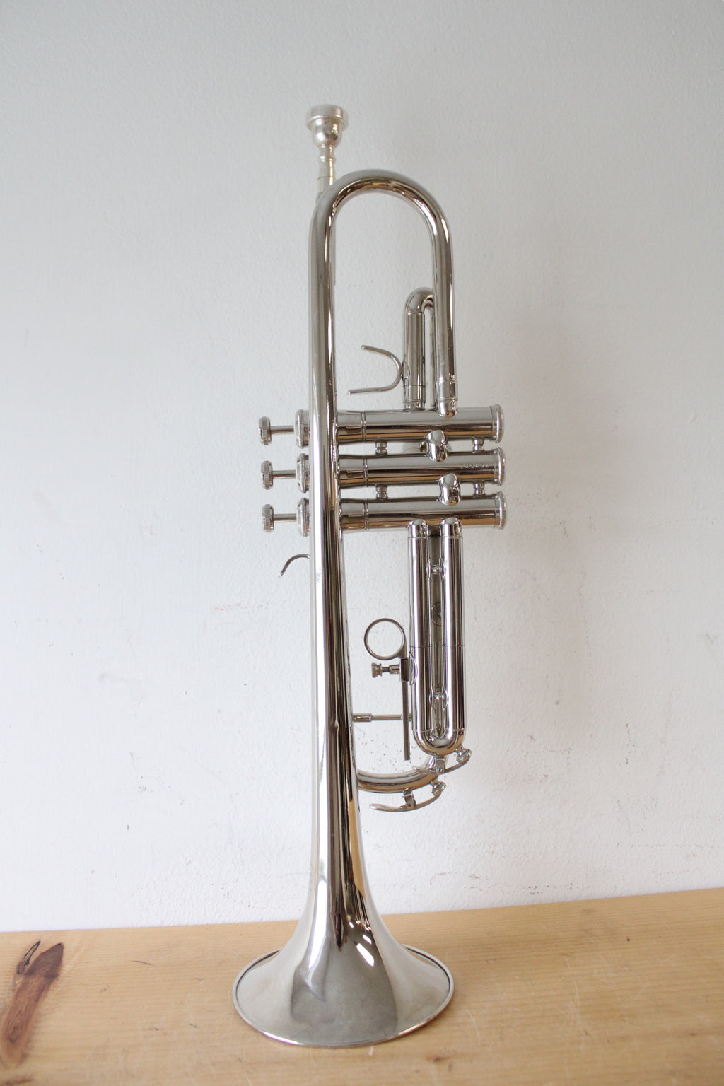 Vintage Conductor Silver Trumpet With Vincent Bach Mouthpiece