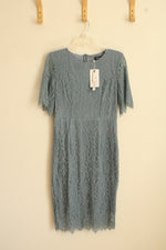 NEW Merokeety Blue Lace SS Dress | S