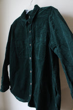 J.Crew Emerald Green Corduroy Button Down Shirt | L