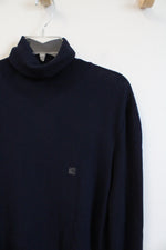 NEW Express Navy Blue Merino Wool Turtleneck Sweater | XL