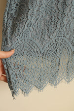 NEW Merokeety Blue Lace SS Dress | S