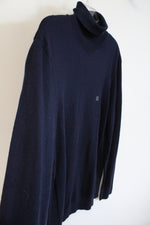 NEW Express Navy Blue Merino Wool Turtleneck Sweater | XL