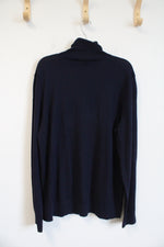 NEW Express Navy Blue Merino Wool Turtleneck Sweater | XL