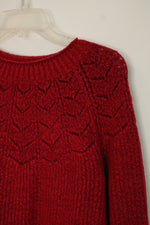 Talbots Red Ribbed Pullover Sweater | L Petite
