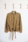 Nine West Sergio Olive Belted Utility Jacket | XL