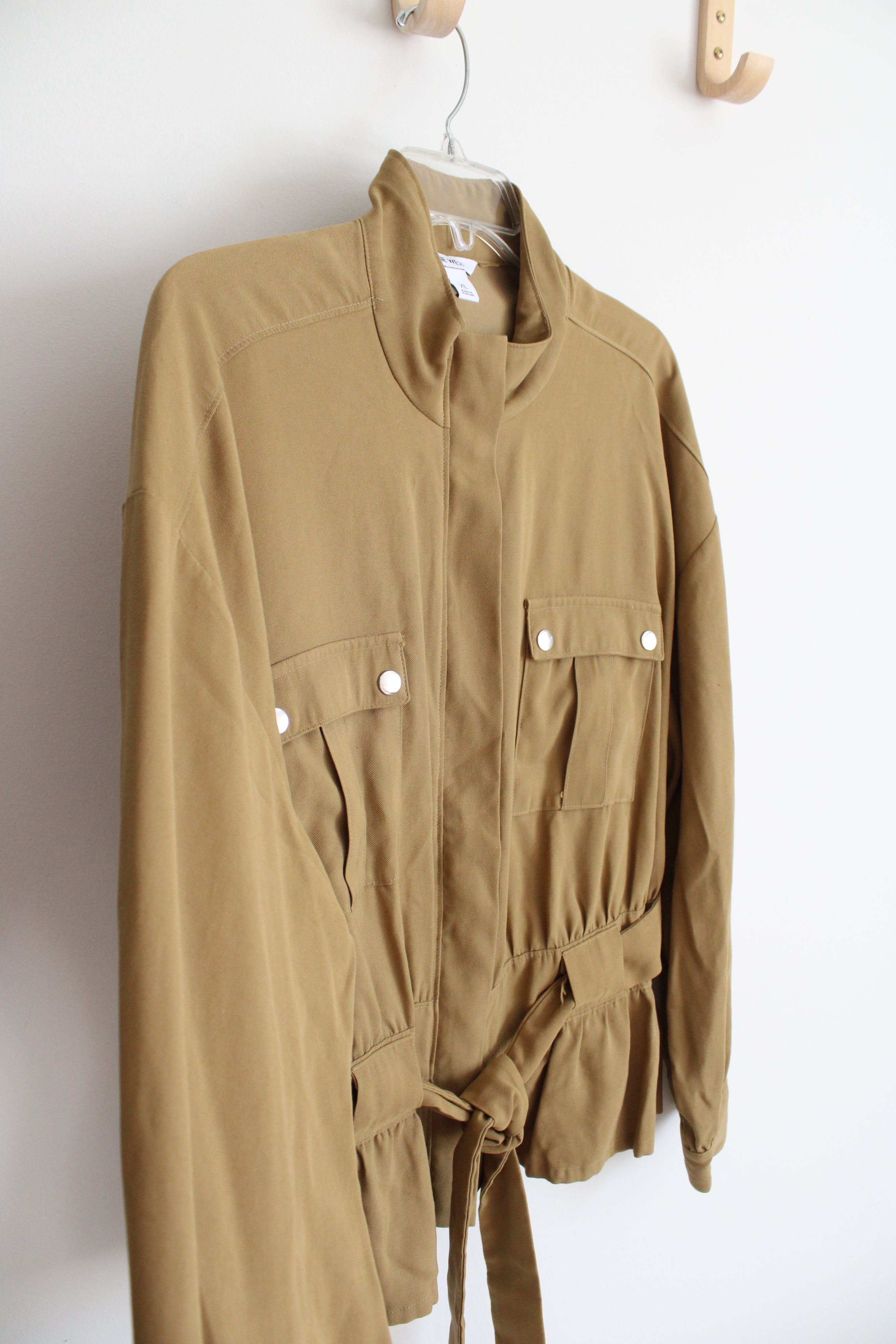 Nine West Sergio Olive Belted Utility Jacket | XL
