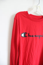 Champion Red Long Sleeved Shirt | Youth L
