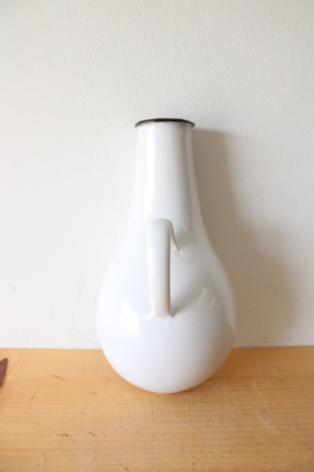 Vintage White Enamelware Urinal
