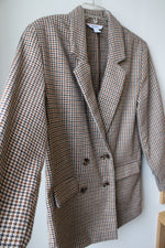 Old Navy Brown & Gray Houndstooth Blazer | S