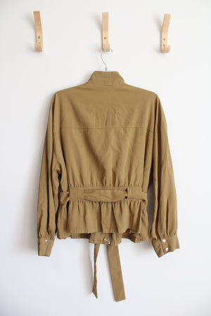 Nine West Sergio Olive Belted Utility Jacket | XL