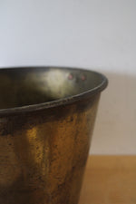 Vintage Brass Lion Handled Footed Planter