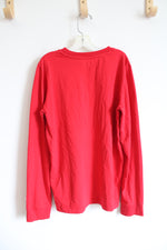 Champion Red Long Sleeved Shirt | Youth L