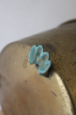 Vintage Brass Lion Handled Footed Planter