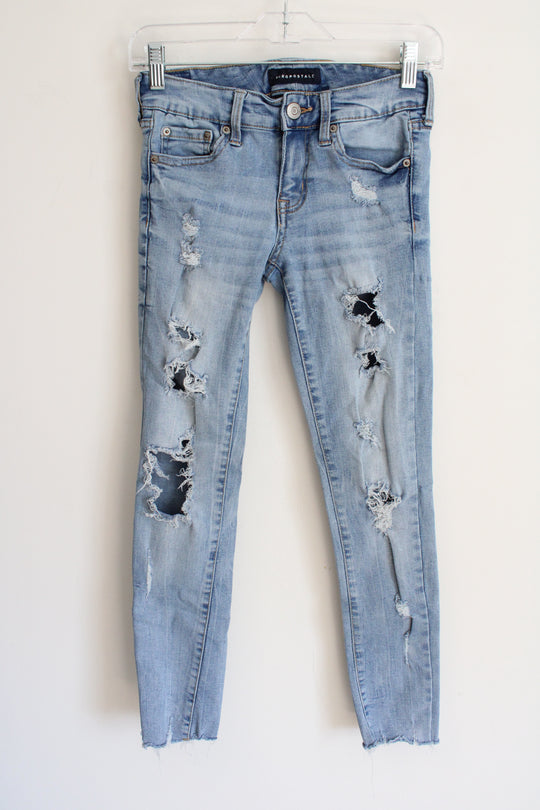 Aeropostale Distressed Low Rise Jegging Jeans | 0 Short