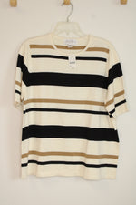 NEW Casual Corner Annex Stripped Sweater Short Sleeve Shirt | X