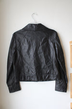 Tory Burch Black Ryder Lambs Leather Jacket | 10