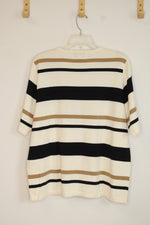 NEW Casual Corner Annex Stripped Sweater Short Sleeve Shirt | X