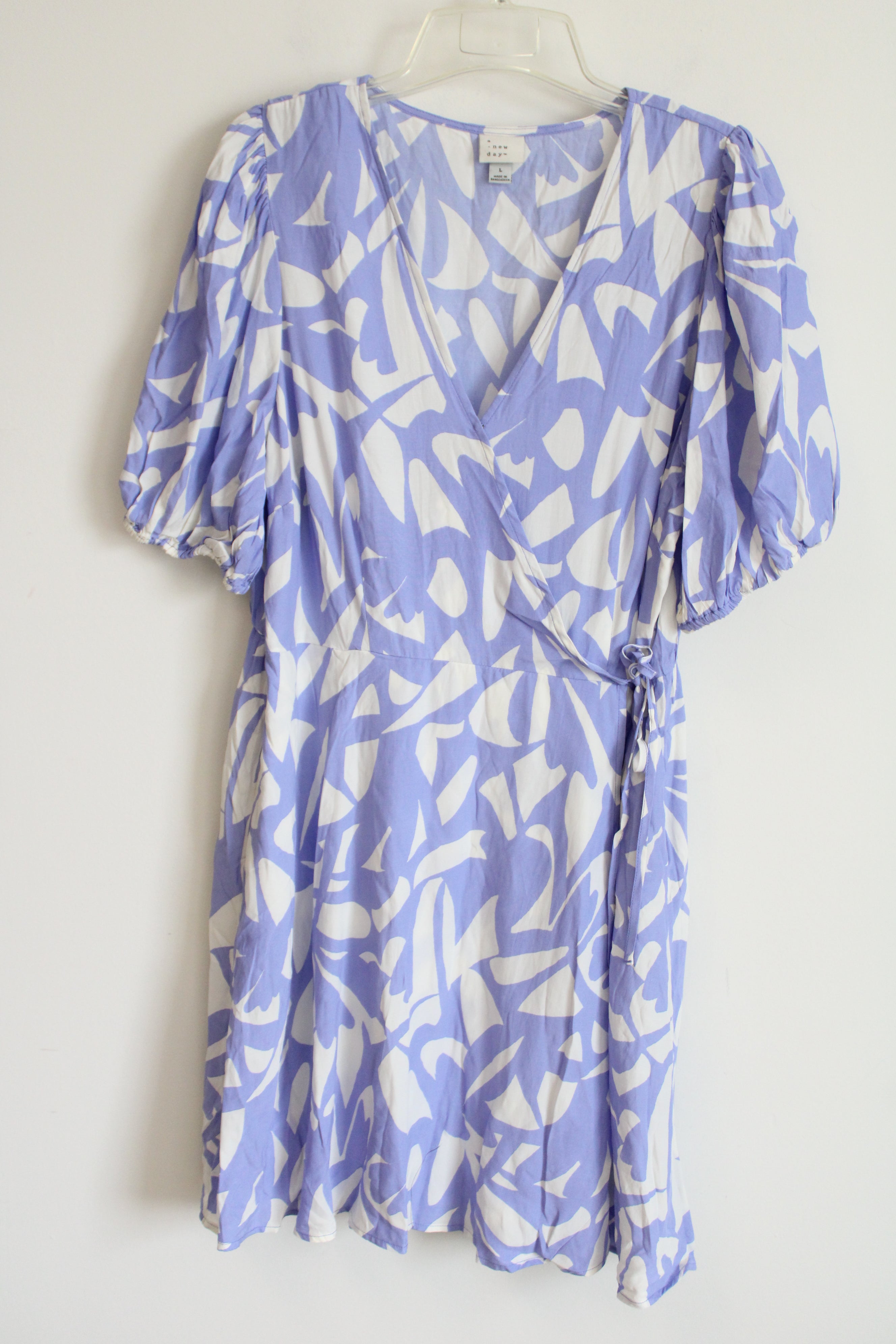 A New Day Blue White Floral Dress | L