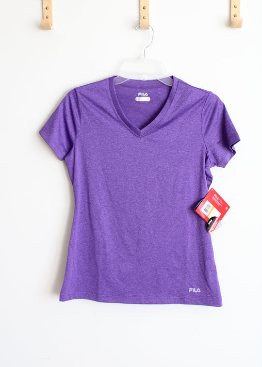 NEW Fila Purple Short Sleeve Athletic Wear Top | S