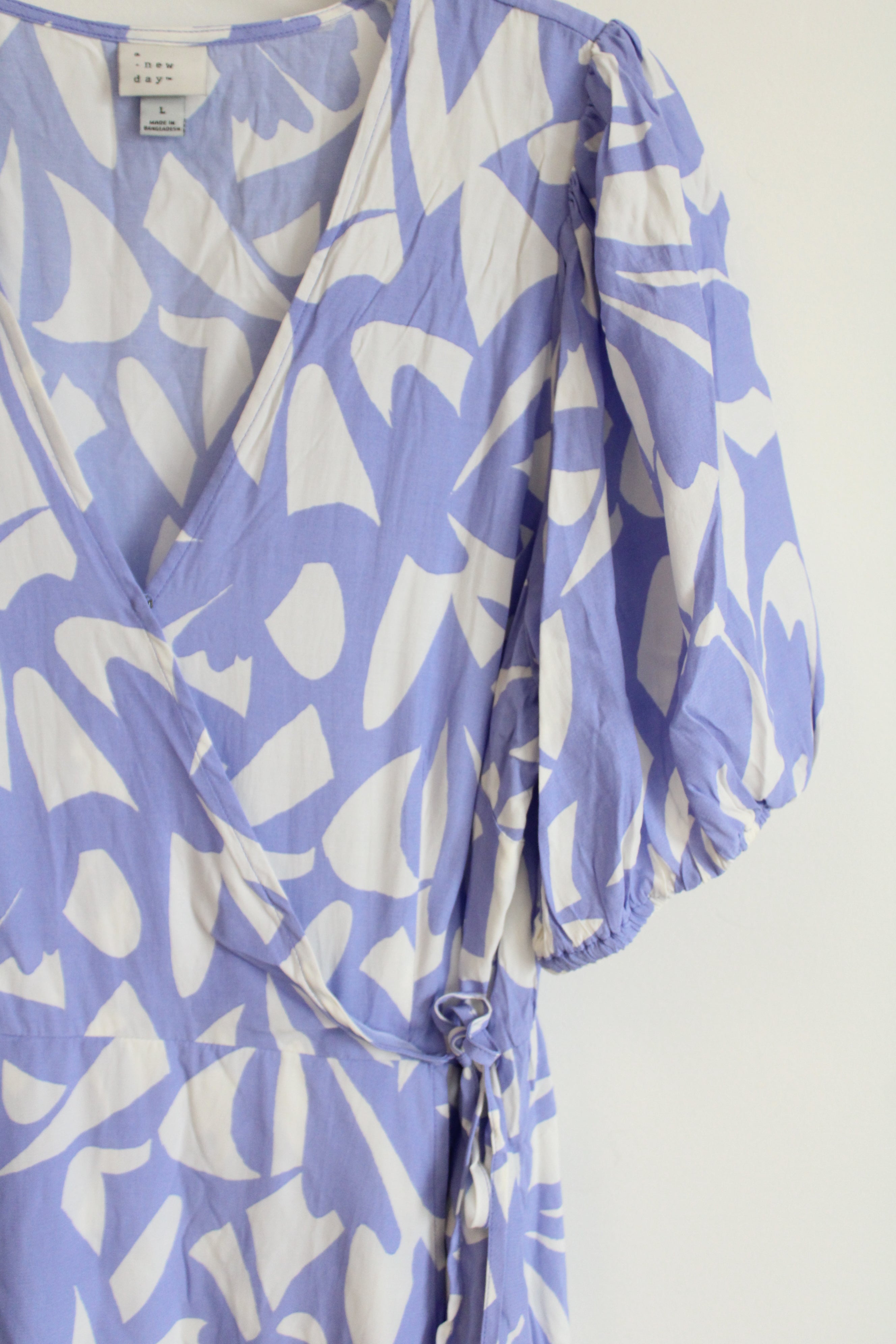 A New Day Blue White Floral Dress | L