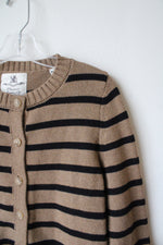 Denimist Brown & Black Striped Button Down Cardigan Sweater | XS
