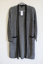 NEW J.Jill Wearever Collection Black Knit Long Cardigan | XS