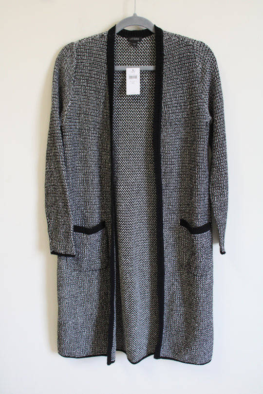 NEW J.Jill Wearever Collection Black Knit Long Cardigan | XS
