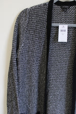 NEW J.Jill Wearever Collection Black Knit Long Cardigan | XS
