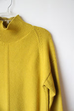 Anthropologie Maeve Crystal Mock Neck Chartreuse Tunic Sweater | XS