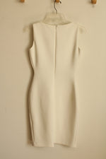 Calvin Klein White with Rhinestones Sheath Dress | 2